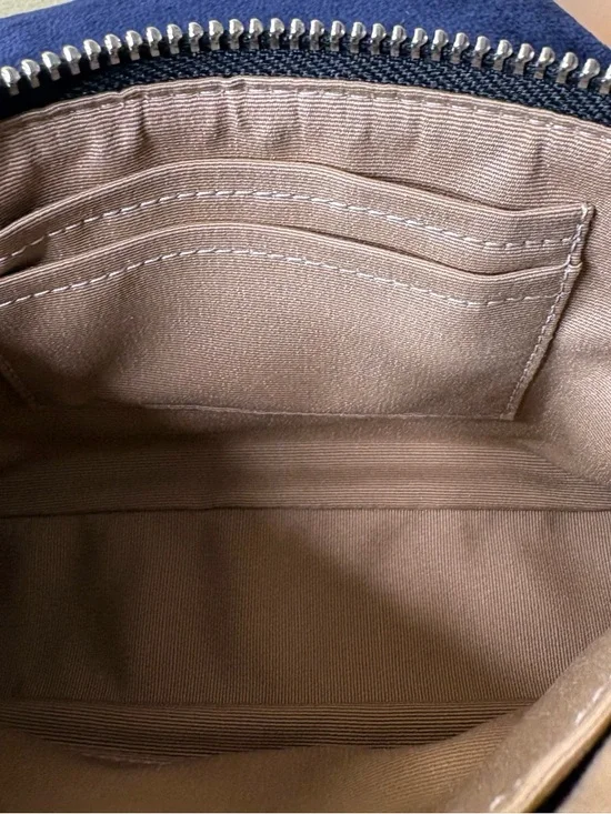 Coach Cream Logo Mini Wristlet with Black Trim - Picture 6 of 7